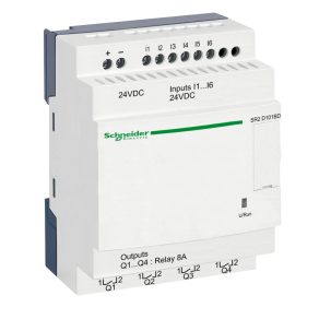   Schneider Electric Zelio Logic - SR2D101BD - releu programabil, compact, fără afișaj, 6 DI, 4 DO relee, 24 VCC