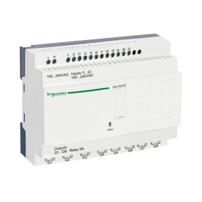   Schneider Electric Zelio Logic - SR2D201FU - releu programabil, compact, fără afișaj, 12 DI, 8 DO relee, 230 VAC
