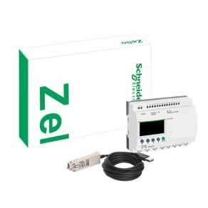   Schneider Electric Zelio Logic - SR3PACKFU - kit complet pentru dezvoltatori, 10 I/O LCD 230 VAC (SR3B101FU + software Zelio Soft 2 + cablu de programare)