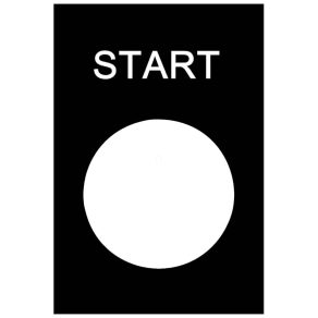   Schneider Electric Harmony XAC - ZB2BY2303 - Etichetă 30x40 mm, „Start”, litere albe pe fond negru