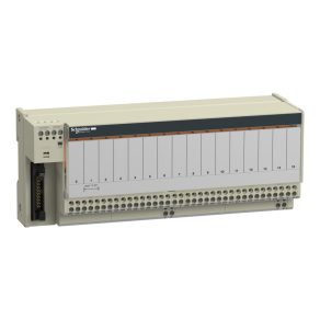   Schneider Electric Modicon ABE7 - ABE7R16T210 - bloc de distribuție, releu EMR 10 mm 1NO, 4A, 16 canale digitale, cu releu ABR7S21