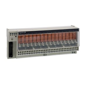   Schneider Electric Modicon ABE7 - ABE7R16T212 - bloc de distribuție, releu EMR 10 mm 1NO, 4A, 16 canale digitale, cu releu ABR7S21