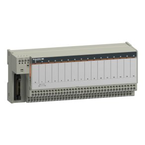   Schneider Electric Modicon ABE7 - ABE7R16T230 - bloc de distribuție, releu EMR 10 mm 1CO, 4A, 16 canale digitale, cu releu ABR7S23