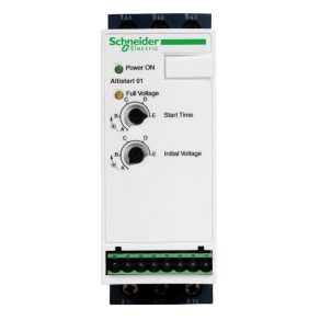   Schneider Electric Altistart 01 - ATS01N112FT - soft starter, 1f - 230VAC - 12A - 1,5kW / 3f - 400VAC - 12A - 5,5kW, 1 fază controlată