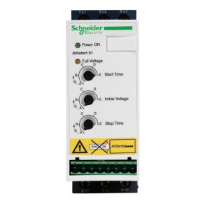   Schneider Electric Altistart 01 - ATS01N209QN - soft starter/soft stop, 9A, 4kW, 3f, 380…415VAC, 2 faze controlate