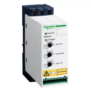   Schneider Electric Altistart 01 - ATS01N212QN - dispozitiv de pornire/oprire progresivă, 12 A, 5,5 kW, trifazat, 380…415 V c.a., 2 faze controlate