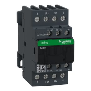   Schneider Electric TeSys D - LC1D258D7 - Întrerupător magnetic CA, 40 A (CA1), racord cu șurub, 2Z+2NY poli