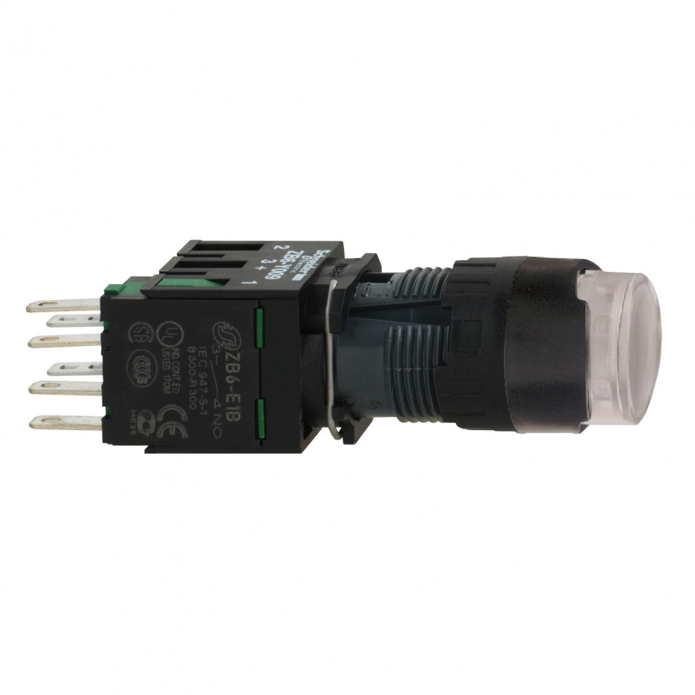 Schneider buton complet de iluminare, alb XB6AW1B1B