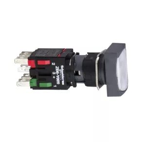   Schneider Electric Harmony XB6 - XB6DW1B1B - Buton iluminat complet Ø16, pătrat, alb