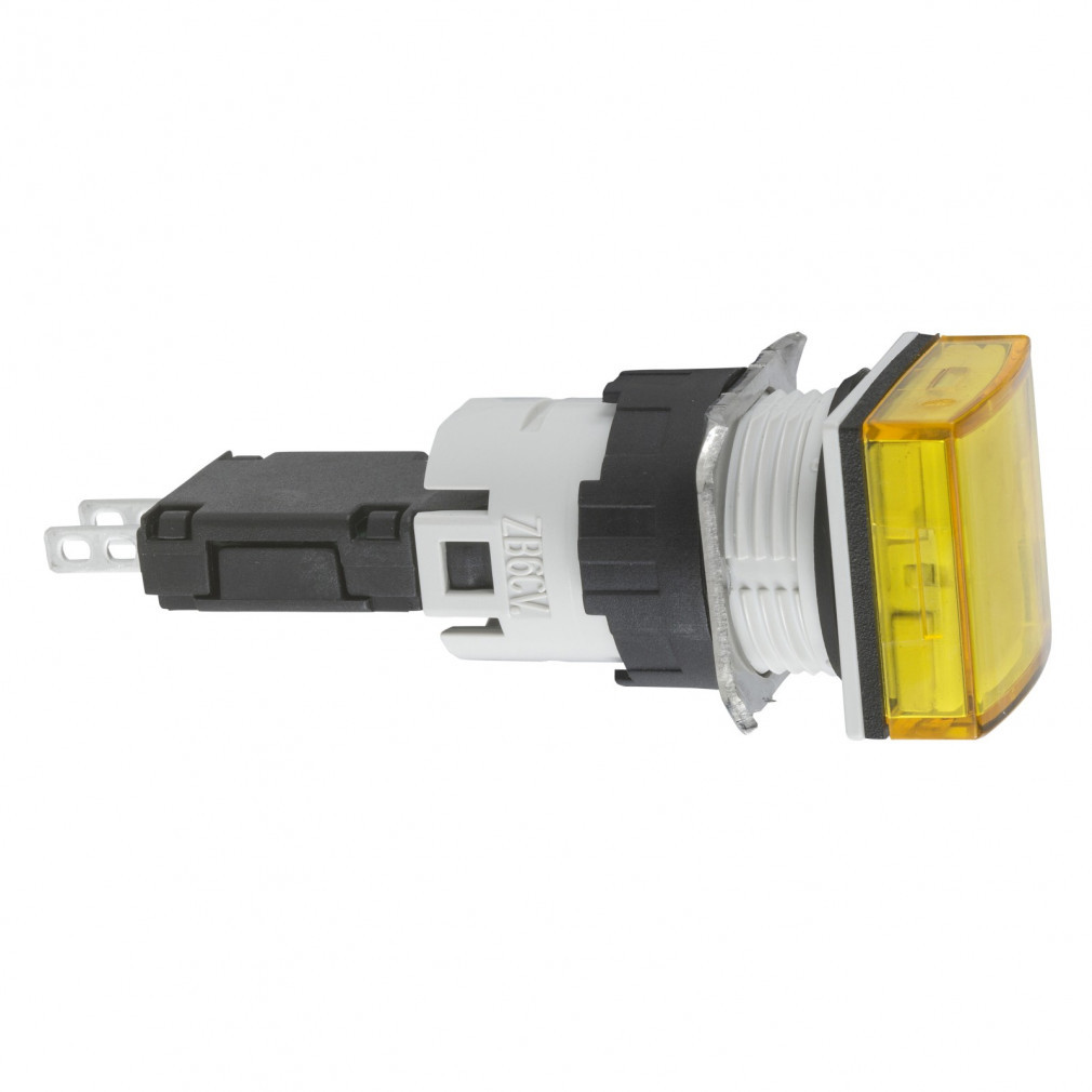 Lampa de semnalizare Schneider completă, pătrată, galbenă (XB6-CV5BB)