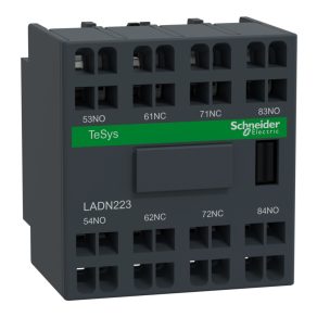   Schneider Electric TeSys D - LADN223 - Bloc de contacte auxiliare, panou frontal, 2Z+2NY, conexiune cu arc