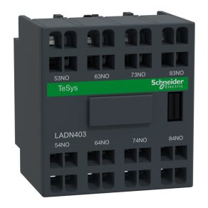   Schneider Electric TeSys D - LADN403 - Bloc de contacte auxiliare, panou frontal, 4Z, conexiune cu arc
