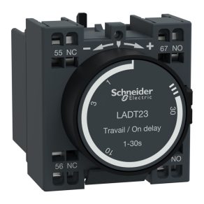   Schneider Electric TeSys D - LADT23 - Bloc de contacte auxiliare cu întârziere, 0,1…30 s, conexiune cu arc