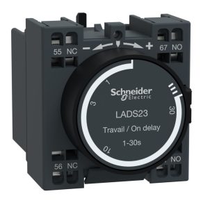   Schneider Electric TeSys D - LADS23 - Bloc de contacte auxiliare cu întârziere la închidere, 1…30 s, conexiune cu arc