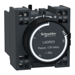  Schneider Electric TeSys D - LADR23 - Bloc de contacte auxiliare cu întârziere la deconectare, 0,1…30 s, conexiune cu arc