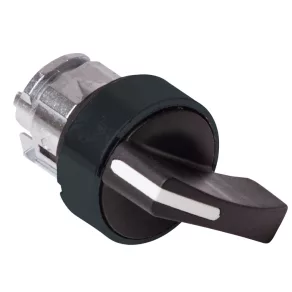   Schneider Electric Harmony XB4 - ZB4BJ27 - cap de comutator metalic, Ø22, mâner lung, 2 poziții, margine neagră