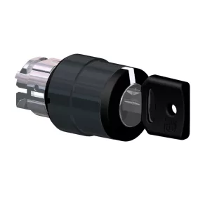   Schneider Electric Harmony XB4 - ZB4BG57 - cap de comutator metalic, Ø22, cu 455 de chei, detașabil în poziția stângă și dreaptă, cu 3 poziții, margine neagră