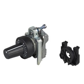   Schneider Electric Harmony XB4 - ZB4BD9127 - cap potențiometru metalic și fixare, Ø22, negru, ramă neagră