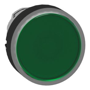   Schneider Electric Harmony XB4 - ZB4BW3337 - buton metalic iluminat, Ø22, retur, pentru LED încorporat, verde, margine neagră