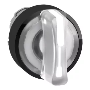   Schneider Electric Harmony XB4 - ZB4BK13137 - cap metalic pentru comutator de selecție a iluminatului, Ø22, cu 3 poziții, alb, cu margine neagră