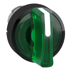   Schneider Electric Harmony XB4 - ZB4BK13337 - cap metalic pentru comutator de selecție a iluminatului, Ø22, cu 3 poziții, verde, cu margine neagră