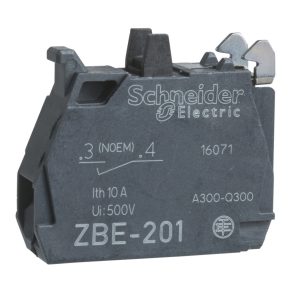   Schneider Electric Harmony XB4/XB5 - ZBE1016P - bloc de contacte, 1NO, IP5X, contacte de nivel inferior placate cu aur, conexiune cu șurub