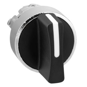   Schneider Electric Harmony XB4 - ZB4BD7 - comutator selector metalic, Ø22, 3 poziții, revenire de la stânga la centru, negru