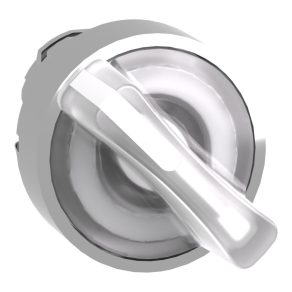   Schneider Electric Harmony XB4 - ZB4BK1213 - comutator selector metalic iluminat, Ø22, 2 poziții, alb