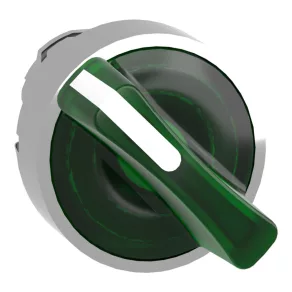   Schneider Electric Harmony XB4 - ZB4BK1433 - cap metalic pentru comutator de selecție a iluminatului, Ø22, cu 2 poziții, verde, cu revenire din dreapta