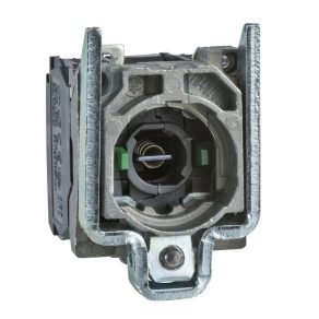   Schneider Electric Harmony XB4 - ZB4BW063 - lampă indicatoare metalică și bloc de contact cu bază de montare, soclu BA9s, 2NO, 250V