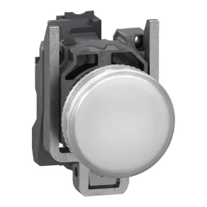   Schneider Electric Harmony XB4 - XB4BVB1 - lampă de semnalizare LED integrală din metal, Ø22, 24 V c.a./c.c., albă