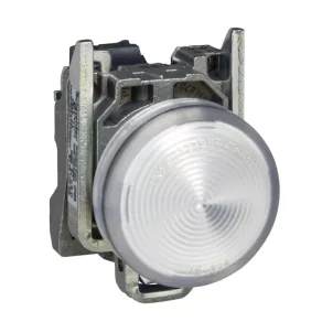   Schneider Electric Harmony XB4 - XB4BVM1 - lampă de semnalizare LED cu carcasă metalică, Ø22, 230 V c.a., alb