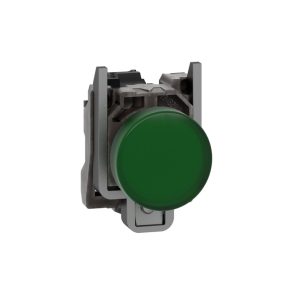   Schneider Electric Harmony XB4 - XB4BVM3 - indicator luminos LED complet metalic, Ø22, 230 V c.a., verde