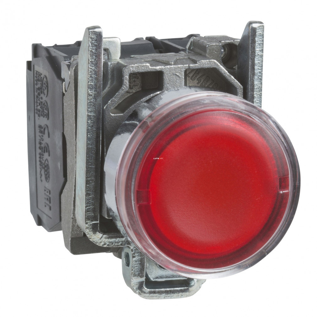 Buton iluminat cu LED Schneider, roșu, 24V (XB4-BW34B5)