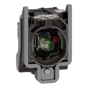   Schneider Electric Harmony XB4 - ZB4BW0B12 - indicator luminos metalic și bloc de contact cu bază de montare, LED, 1NC, 24VAC/DC, alb