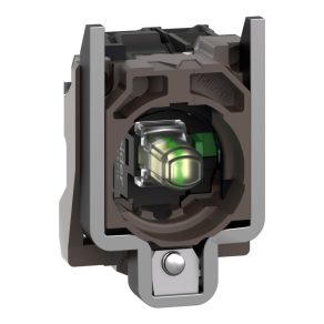   Schneider Electric Harmony XB4 - ZB4BW0M11 - indicator luminos metalic și bloc de contact cu bază de montare, LED, 1NO, 230 V c.a., alb