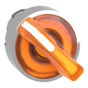   Schneider Electric Harmony XB4 - ZB4BK1453 - comutator selector metalic iluminat, Ø22, 2 poziții, portocaliu, retur pe dreapta