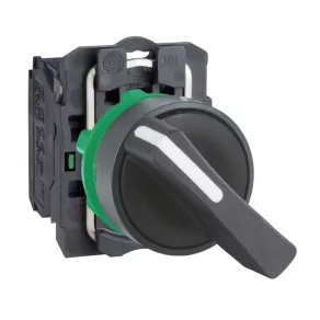   Schneider Electric Harmony XB5 - XB5AJ21 - comutator selector complet din plastic, Ø22, mâner extins, 2 poziții, 1NO