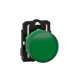   Schneider Electric Harmony XB5 - XB5AVM3 - indicator luminos complet din plastic, Ø22, 230 V c.a., verde