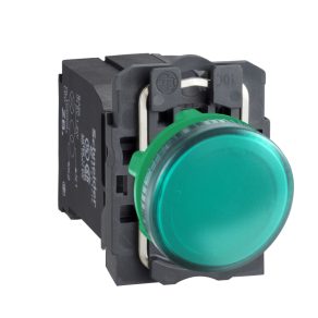   Schneider Electric Harmony XB5 - XB5AV43 - indicator luminos complet din plastic BA9s, Ø22, 230 V c.a., verde