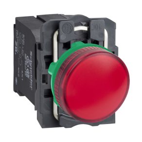   Schneider Electric Harmony XB5 - XB5AV44 - indicator luminos complet din plastic BA9s, Ø22, 230 V c.a., roșu