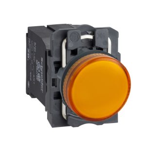   Schneider Electric Harmony XB5 - XB5AV45 - indicator luminos complet din plastic BA9s, Ø22, 230 V c.a., portocaliu