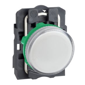   Schneider Electric Harmony XB5 - XB5AV61 - indicator luminos complet din plastic pentru priză BA9, Ø22, 250 V, alb