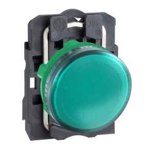   Schneider Electric Harmony XB5 - XB5AV63 - indicator luminos complet din plastic pentru priză BA9, Ø22, 250 V, verde