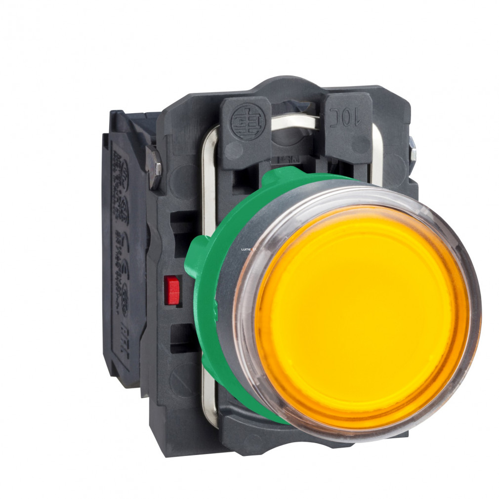 Buton de apăsare iluminat Schneider LED, galben, 230V (XB5-AW35M5)