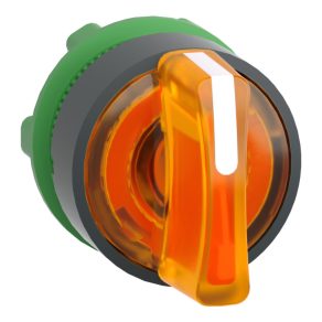   Schneider Electric Harmony XB5 - ZB5AK1553 - comutator selector iluminat din plastic, Ø22, 3 poziții, portocaliu, revenire centrală