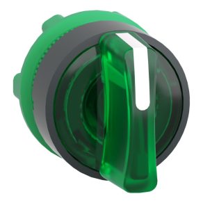   Schneider Electric Harmony XB5 - ZB5AK1833 - cap comutator selector iluminat din plastic, Ø22, 3 poziții, verde, revenire din dreapta spre centru