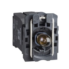   Schneider Electric Harmony XB5 - ZB5AV8 - indicator luminos din plastic BA9s cu bloc de becuri și bază de montare, 480 V c.a.