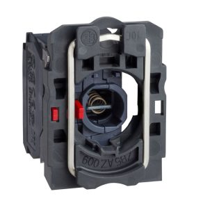   Schneider Electric Harmony XB5 - ZB5AW062 - indicator luminos din plastic și bloc de contact cu bază de montare, soclu BA9s, 1NC, 250V