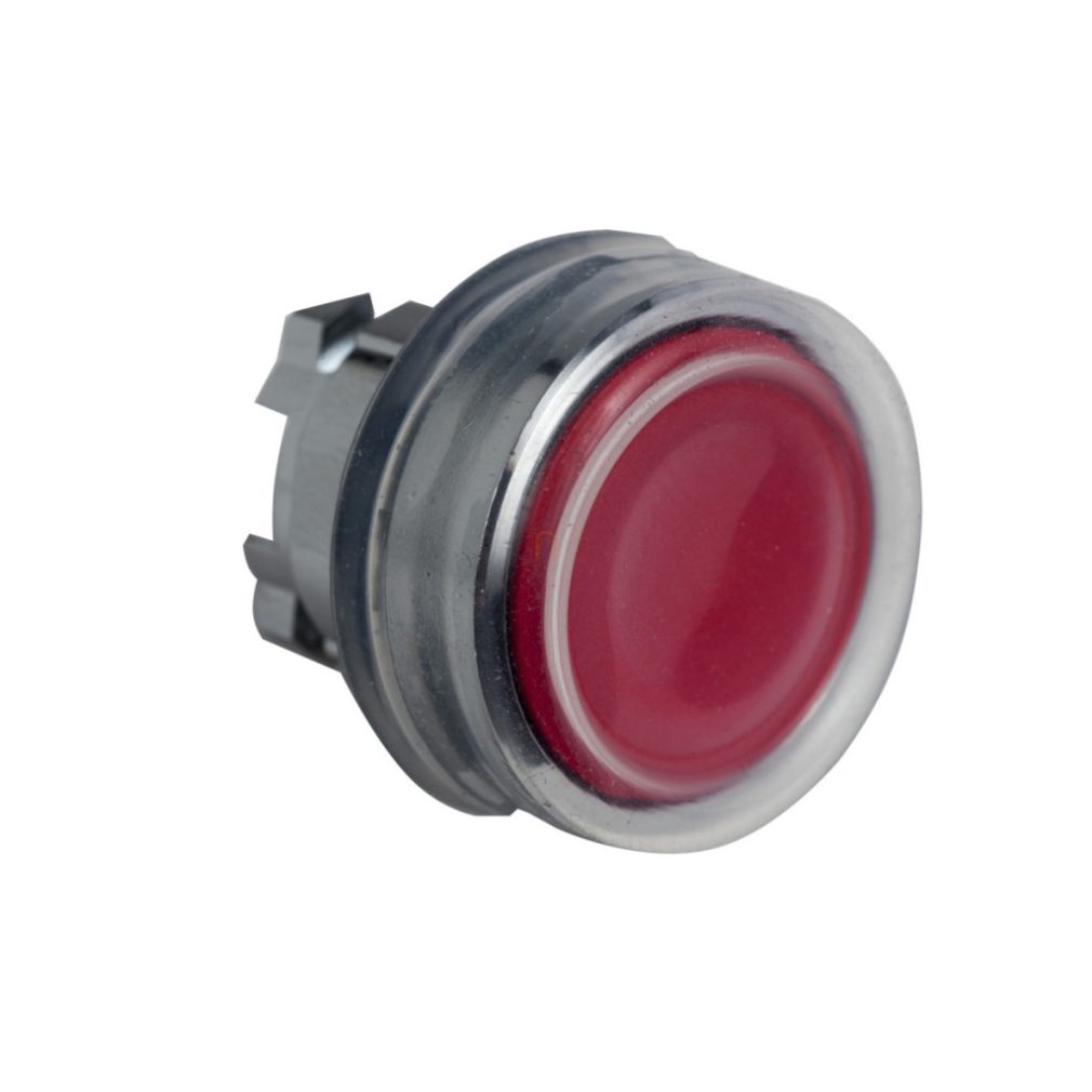 Cap metalic pentru buton Harmony, D22, cu revenire, capac de cauciuc, roșu ZB4BPA4 Schneider
